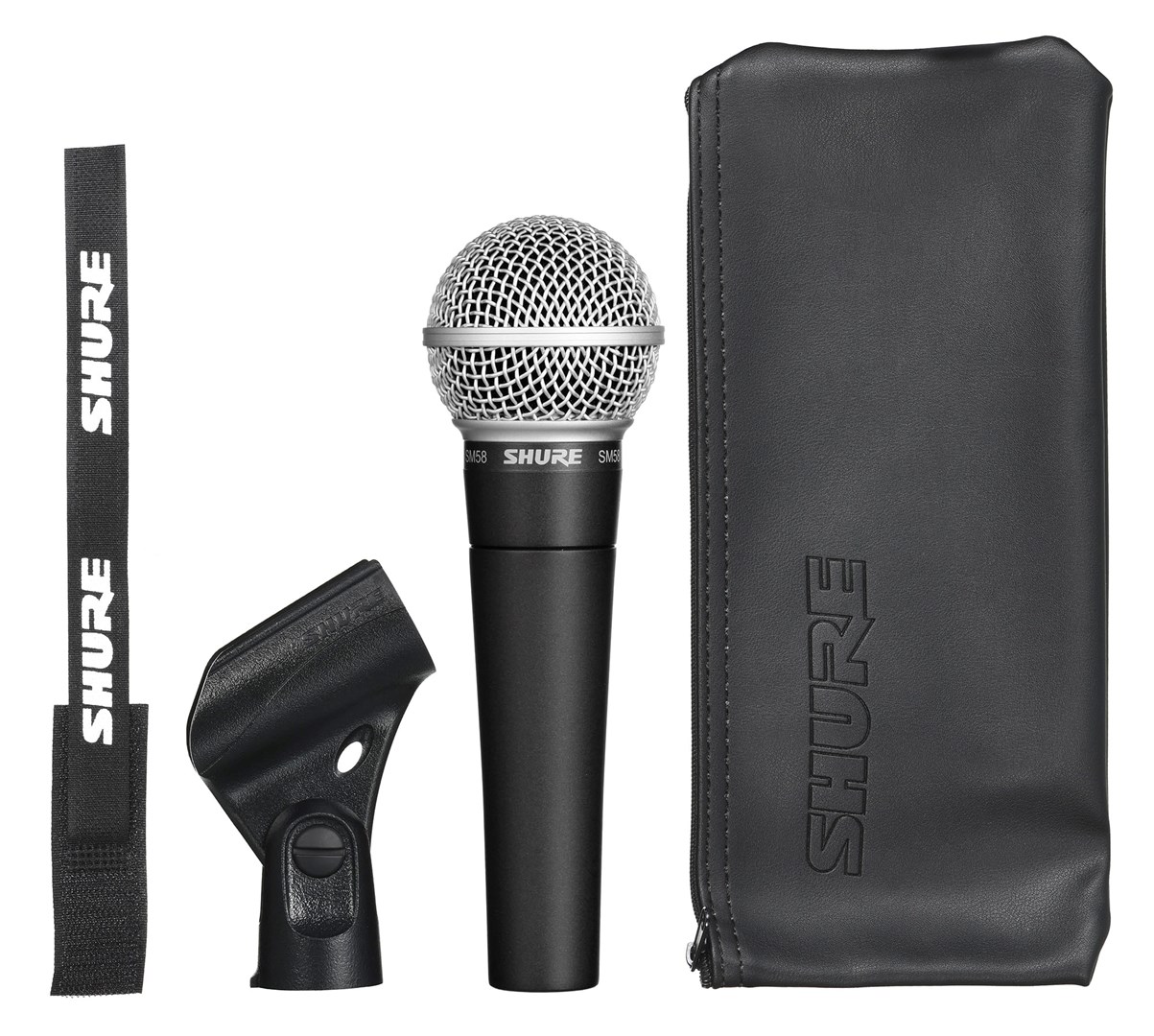 Shure SM58 vokalni dinamični mikrofon, črn, XLR