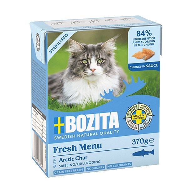 BOZITA Fresh Menu - postrv za sterilizirane mačke - mokra hrana, 370g