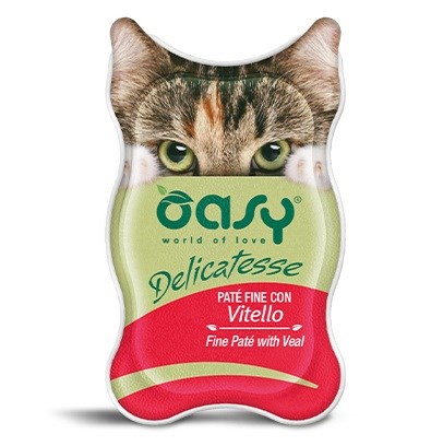 OASY Delicatesse Fine pašteta s teletino za mačke, 85g