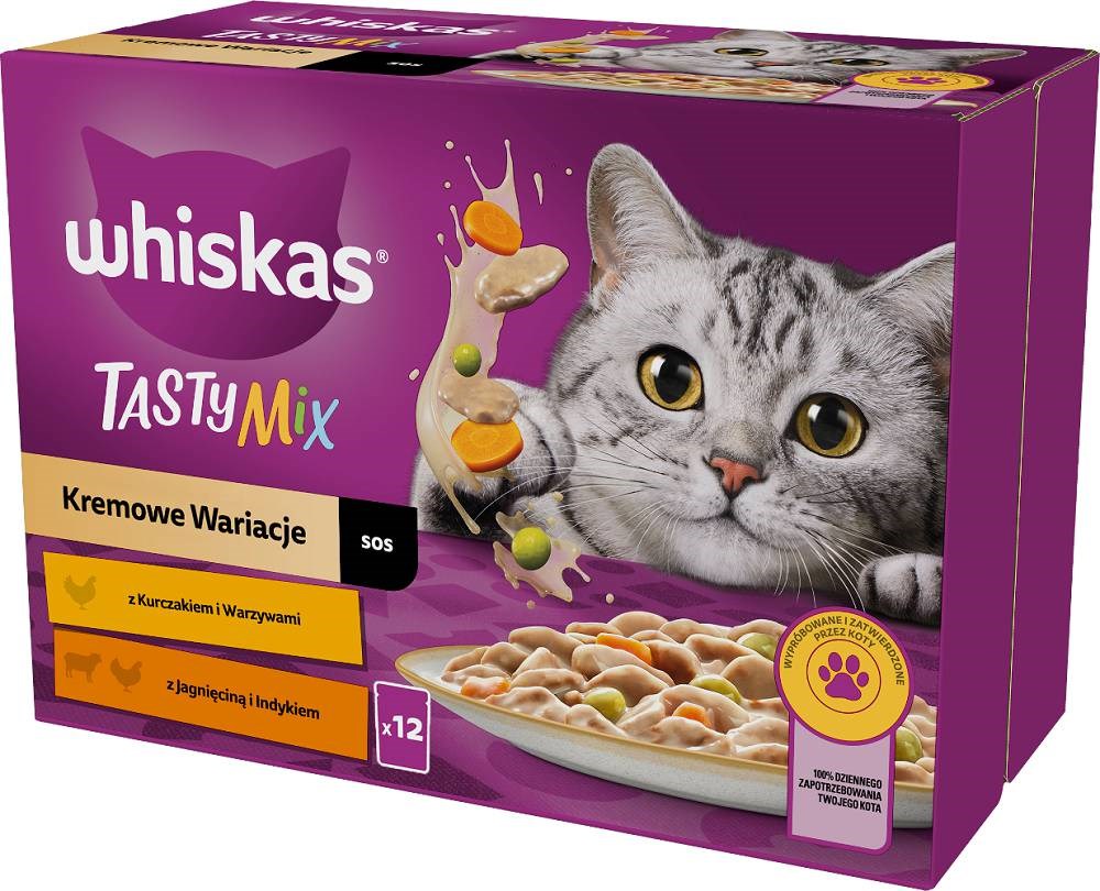 WHISKAS Pasja Mokra Hrana Tasty Mix - 12x85g