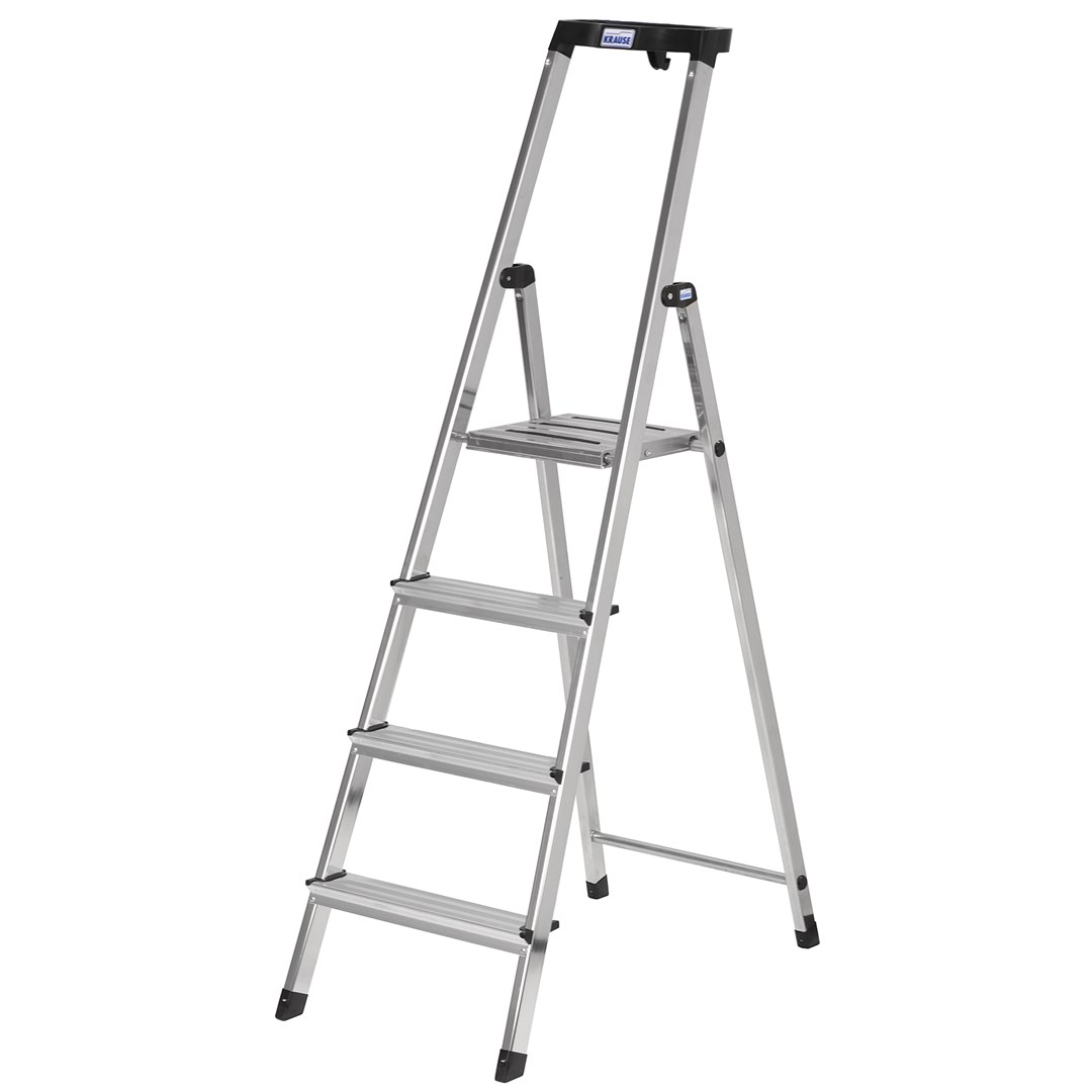 KRAUSE SAFETY prostostoječe stopnice 4 stopnice, aluminij