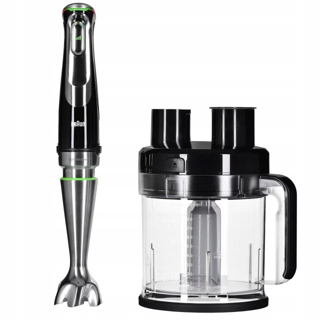 Braun MultiQuick 9 MQ 9187XLI palični mešalnik, 0.6 L, 1200W, črn, nerjaveče jeklo