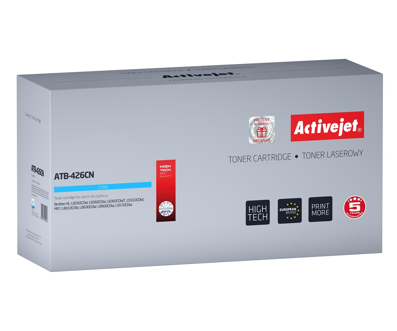 Activejet ATB-426CN toner, nadomestni za Brother TN-426C, cian, 6500 strani