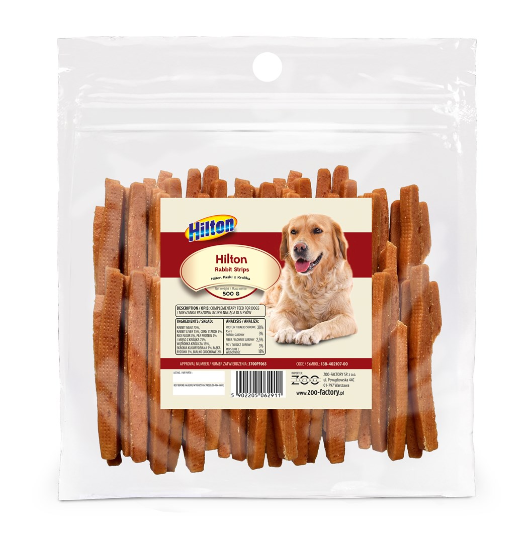 HILTON Poslastica za Pse Zajec (Priboljški) - 500g