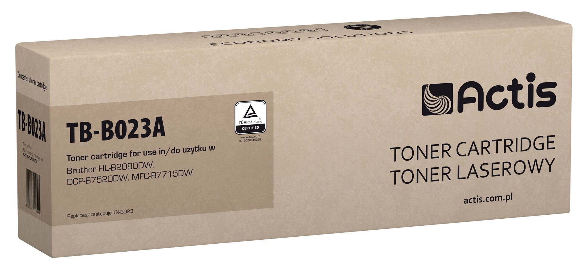 Združljivi toner Actis TB-B023A (za Brother TN-B023; Standard; 2000 strani; črn)