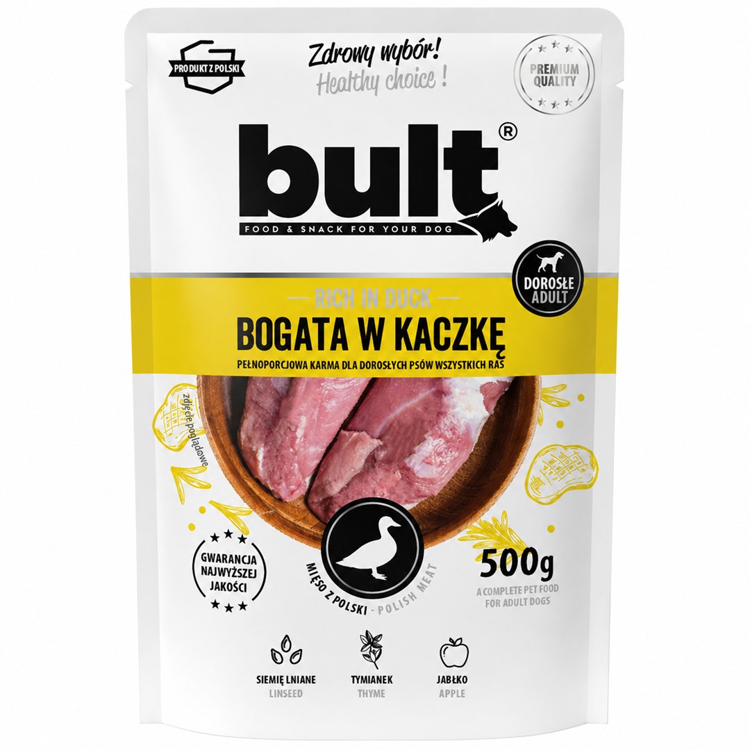 BULT Rich in Duck – mokra hrana za pse z račjo 500 g