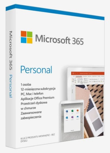Microsoft 365 Personal PL (1 oseba, 5 naprav, 12 mesecev, fizična verzija, Poljska)