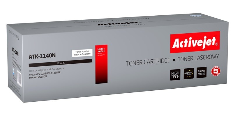 Activejet ATK-1140N Toner (nadomestni za Kyocera TK-1140), črn, 7200 strani