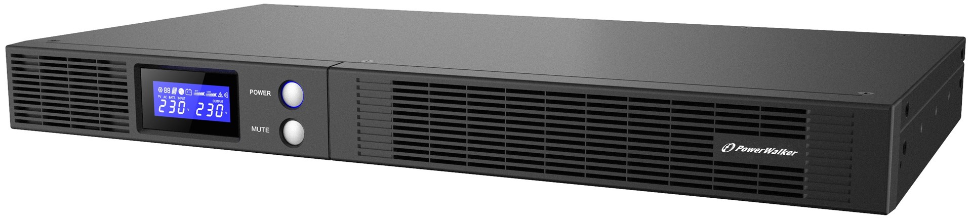UPS napajalnik PowerWalker VI 1000 R1U, 1 kVA, 600 W