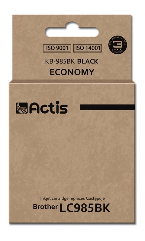 Actis KB-985Bk kartuša (nadomestna za Brother LC985BK; Standard; 28,5 ml; črna) (ACS)