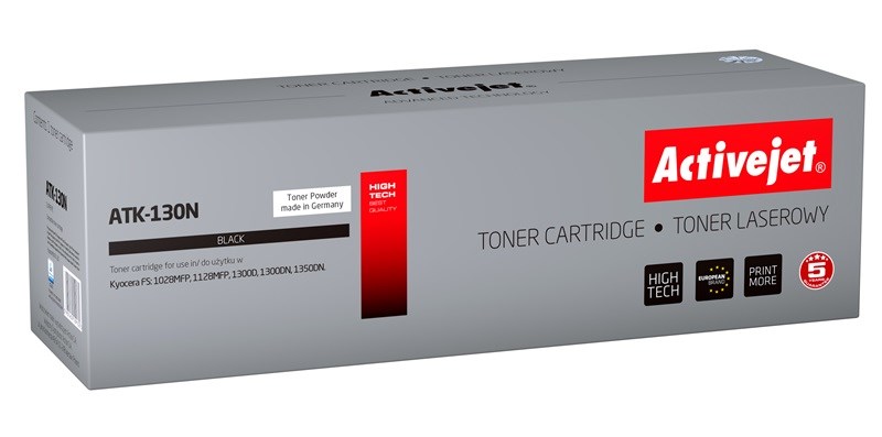 Activejet ATK-130N toner, nadomestni za Kyocera TK-130, 7200 strani, črn