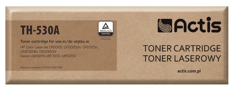 Združljiv toner Actis TH-530A za HP 304A CC530A / Canon CRG-718B, črn, standardna kapaciteta (3600 strani)