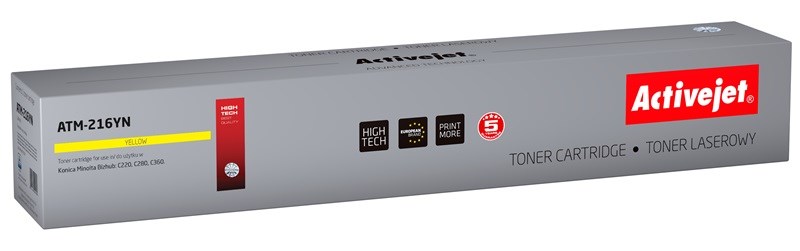 Activejet ATM-216YN toner, rumena, združljiv s Konica Minolta TN216Y, 26000 strani