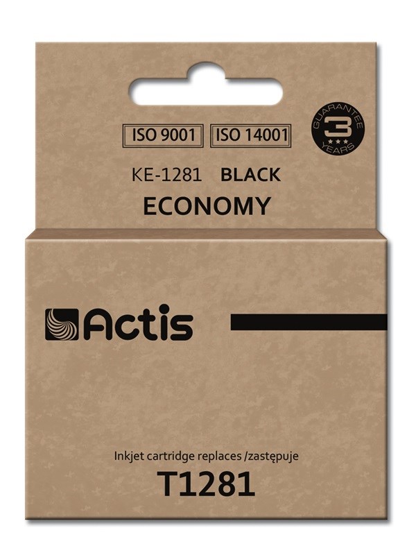 Actis KE-1281 Črna kartuša s črnilom (zamenjava za Epson T1281; Standard; 15 ml)
