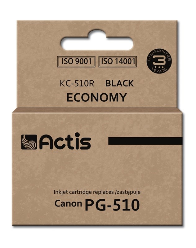 Actis KC-510R - nadomestna črna črnila za Canon PG-510, 12 ml
