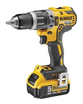 Brezžični vrtalnik DeWalt DCD796P2-QW 18V 5Ah, črn/rumen