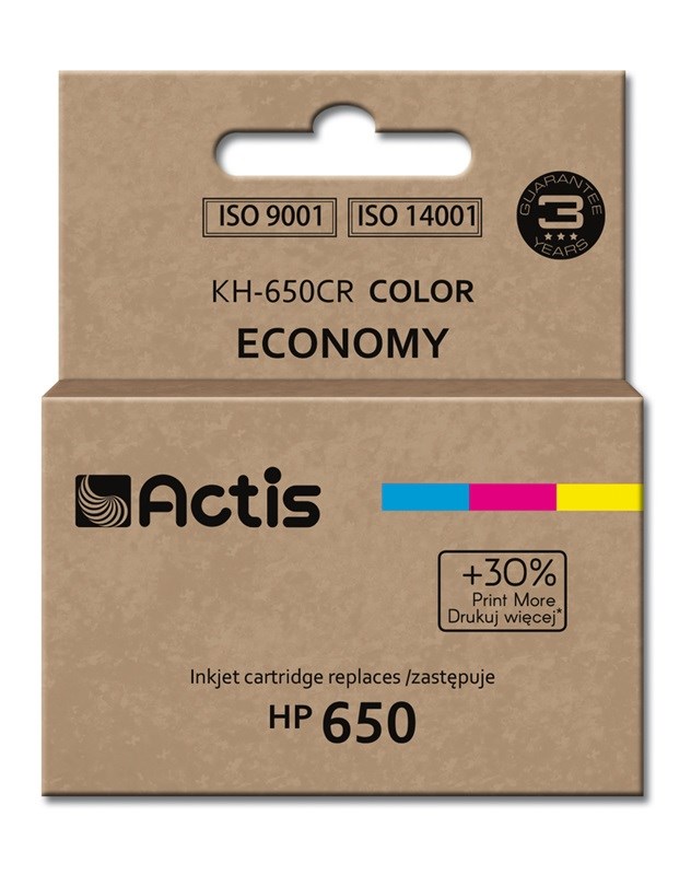 Actis KH-650CR barvni črnilni vložek (nadomestni za HP 650 CZ102AE), Standard, 18 ml