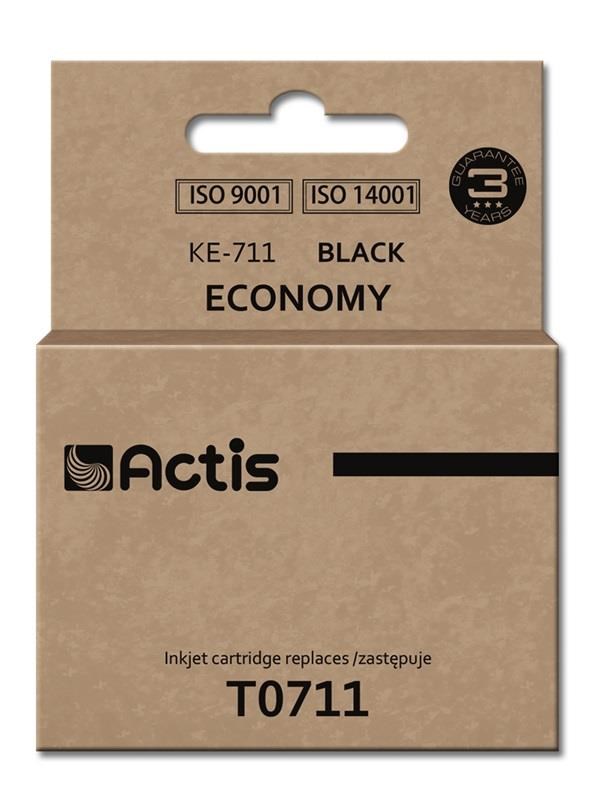 Actis KE-711 Črna kartuša s črnilom (zamenjava za Epson T0711, T0891, T1001; Standard; 15 ml)