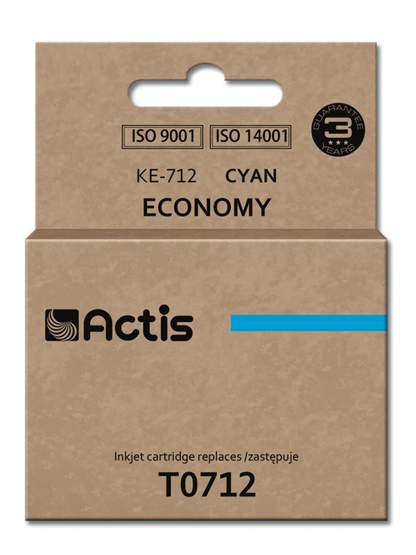 Actis KE-712 Cijan kartuša s črnilom (zamenjava za Epson T0712, T0892, T1002; Standard; 13.5 ml)