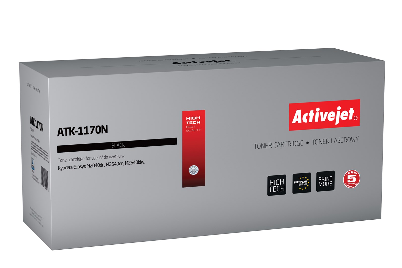 Activejet ATK-1170N toner (nadomestni za Kyocera TK-1170), črn, 7200 strani