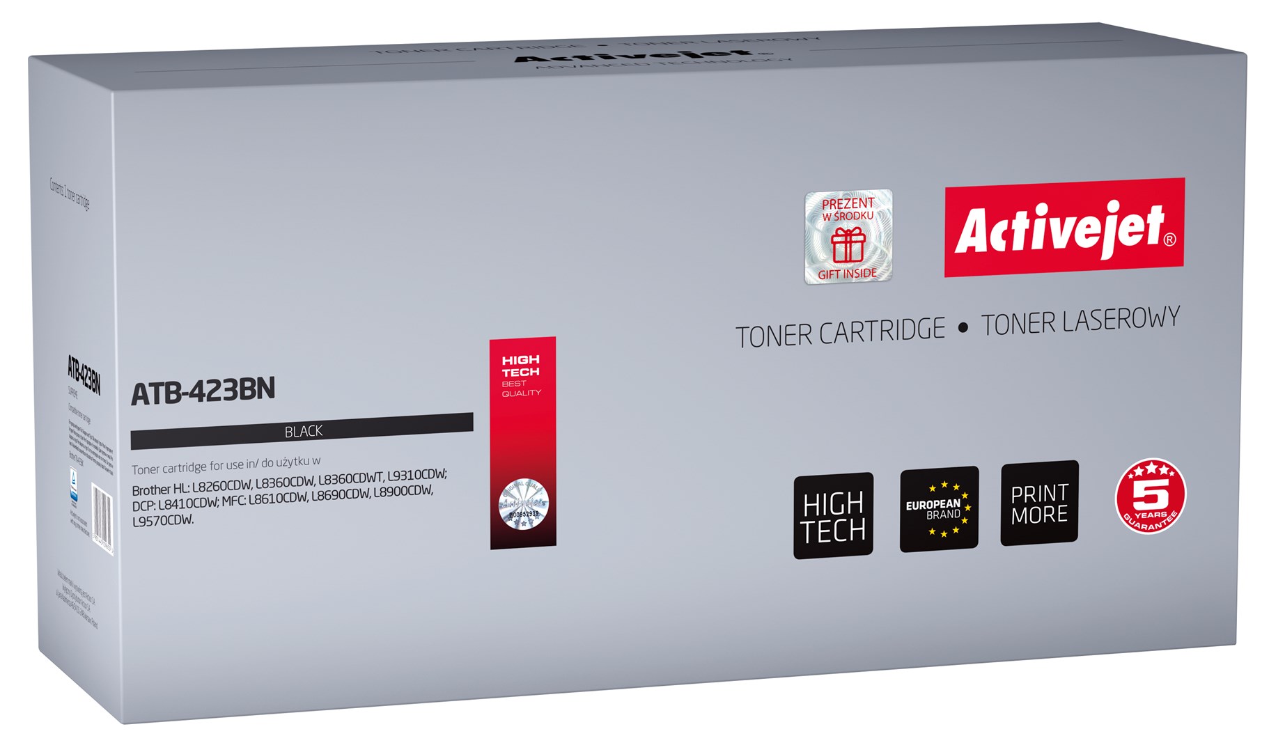 Activejet ATB-423BN toner (nadomestni za Brother TN-423BK), črn, 6500 strani