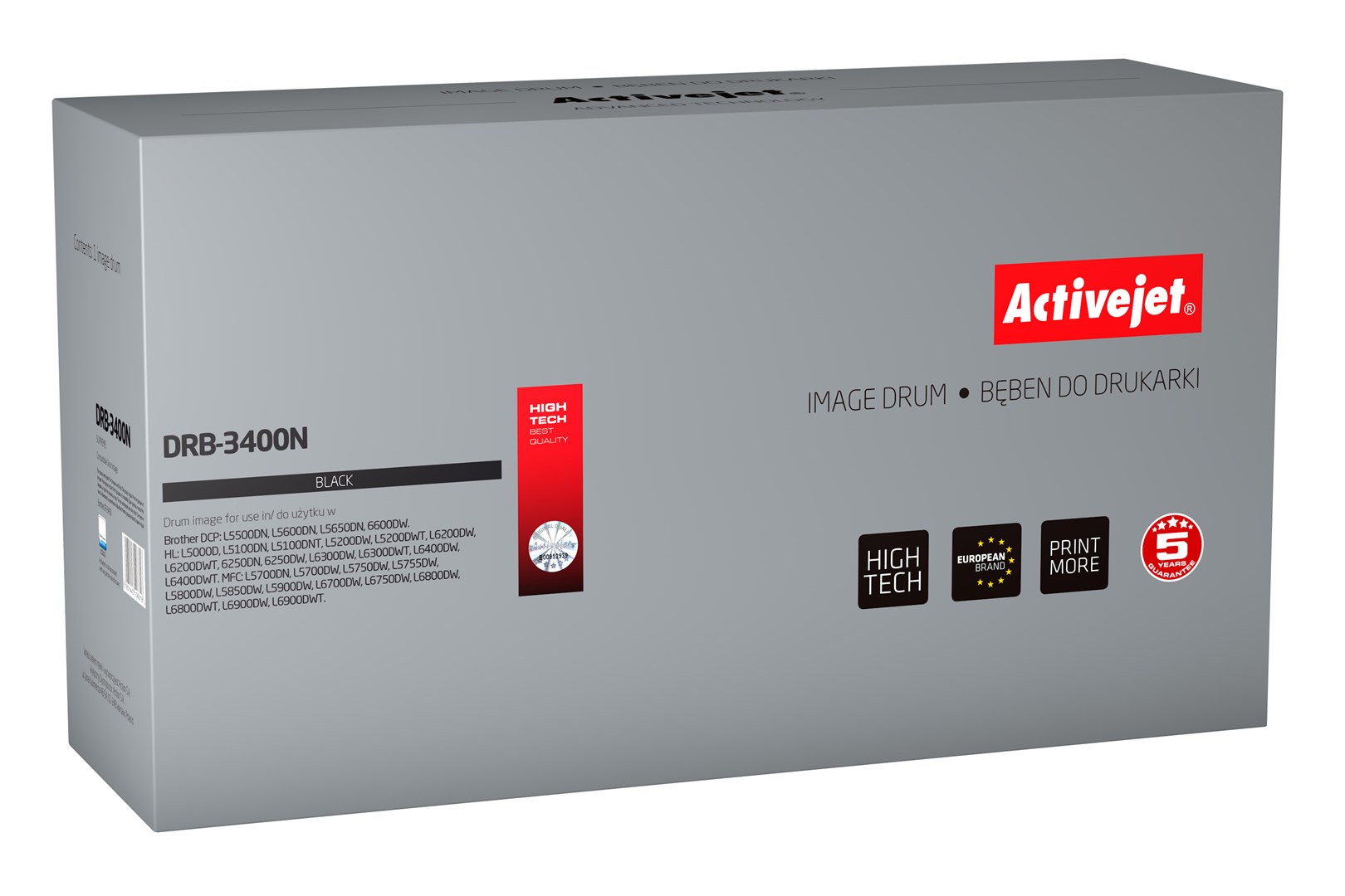 Activejet Združljiv boben DRB-3400N za Brother, 50000 strani, črn