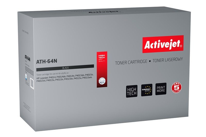 Activejet ATH-64N Toner (nadomestni za HP 64A CC364A) - črn, 10000 strani