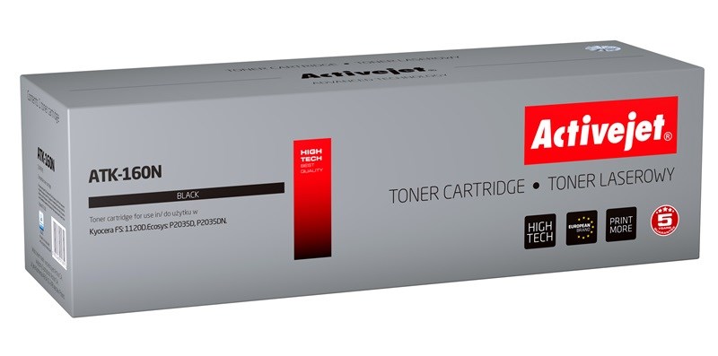 Activejet ATK-160N Toner (nadomestilo Kyocera TK-160), 2500 strani, črn