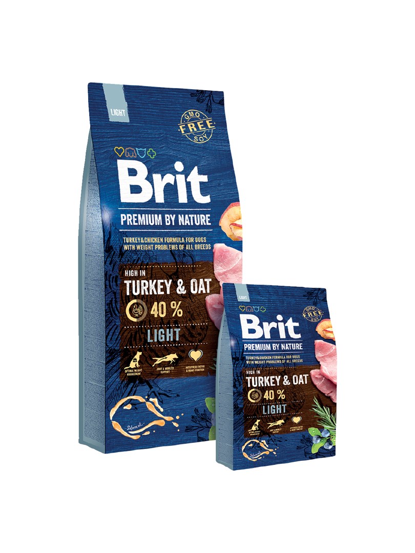 Brit Premium by Nature Light - suha hrana za pse - Jabolko, Piščanec, Koruz., Pur. 15 kg