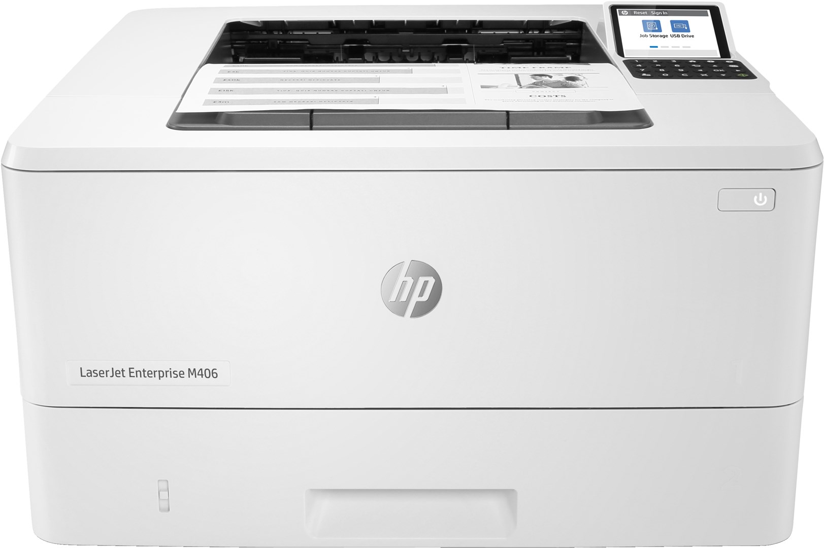 Hewlett-Packard HP LaserJet Enterprise M406dn, melnbalts