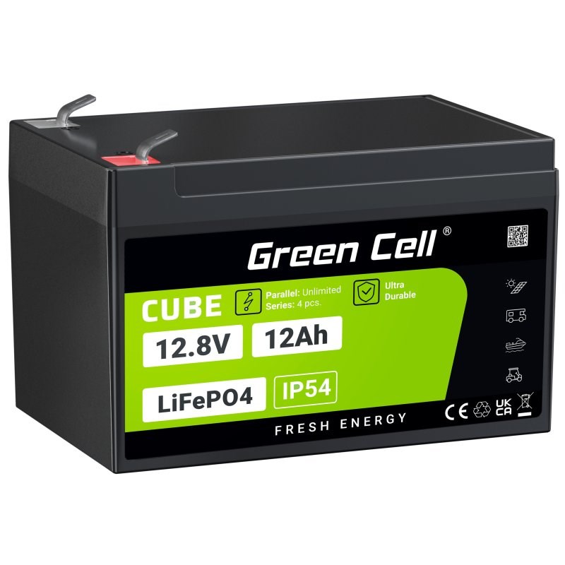 Green Cell LFPGC12V12AH UPS akumulators litija