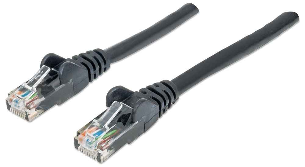 Intellinet tīkla plāksteris, Cat6, 3m, melns