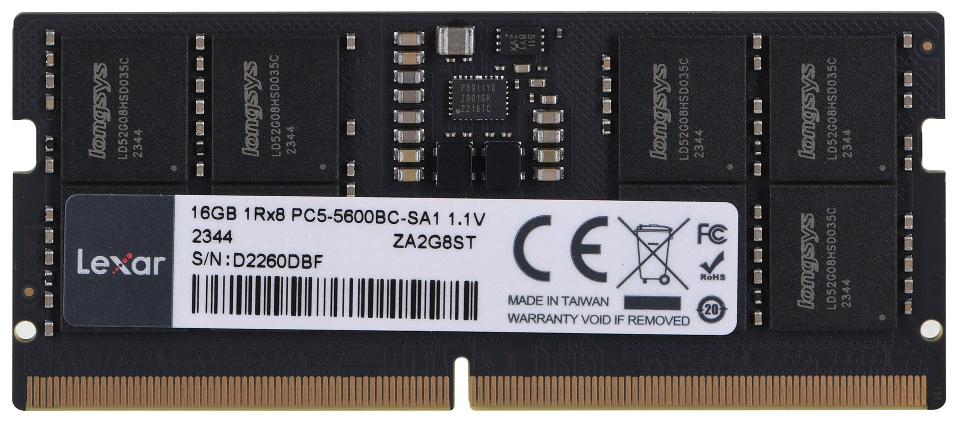 Lexar LD5S16G56C46ST-BGS atmiņas modulis 16 GB
