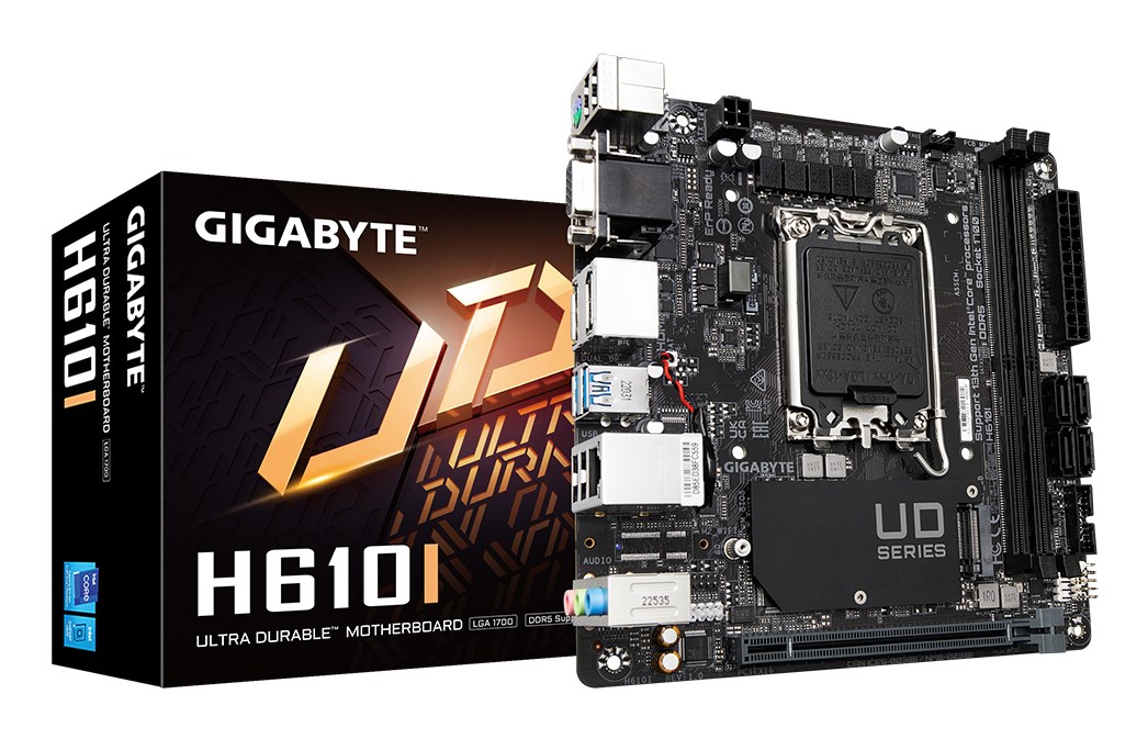 GIGABYTE H610I mātesplate — atbalsta Intel