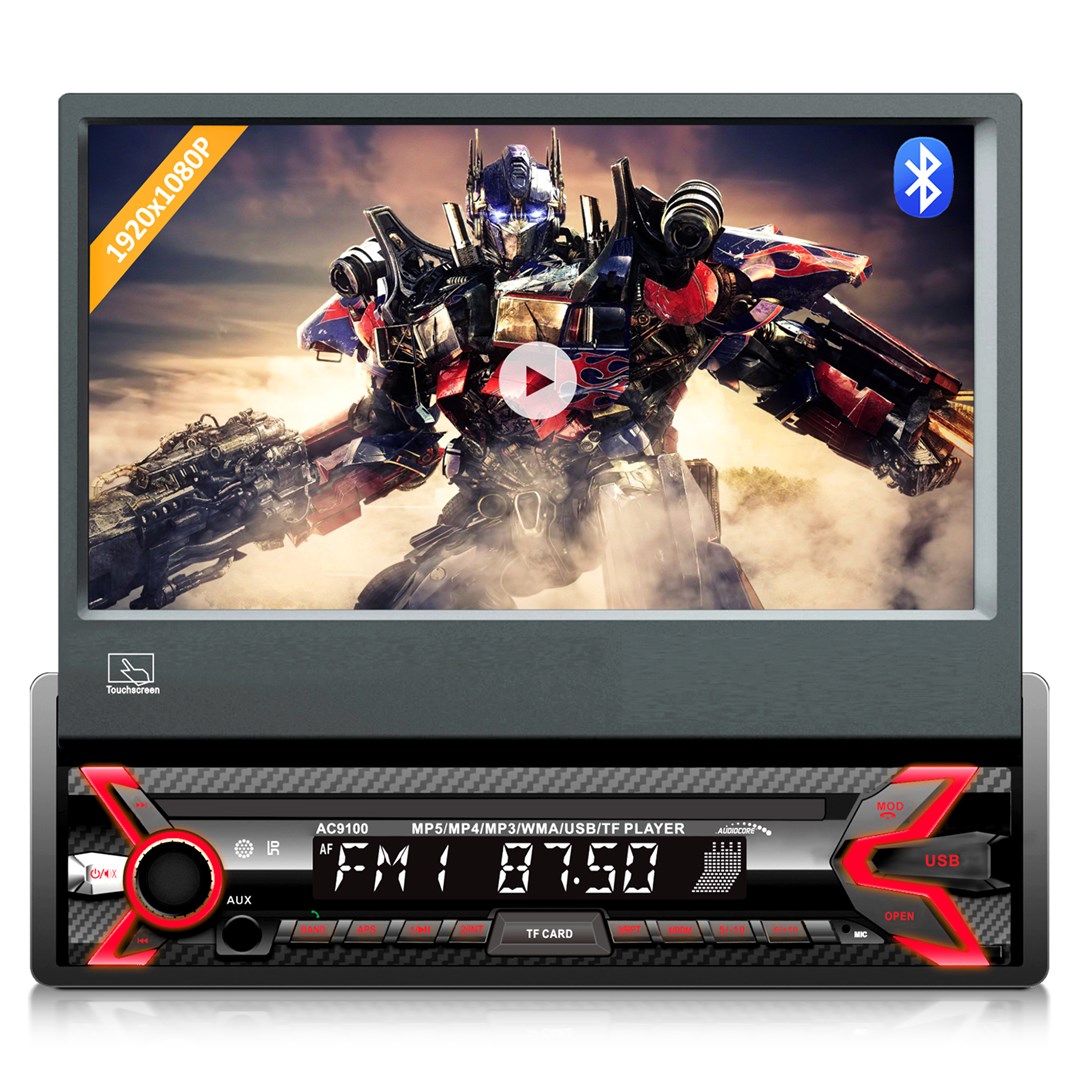 Audiocore AC9100 automašīnas radio digitālais melns