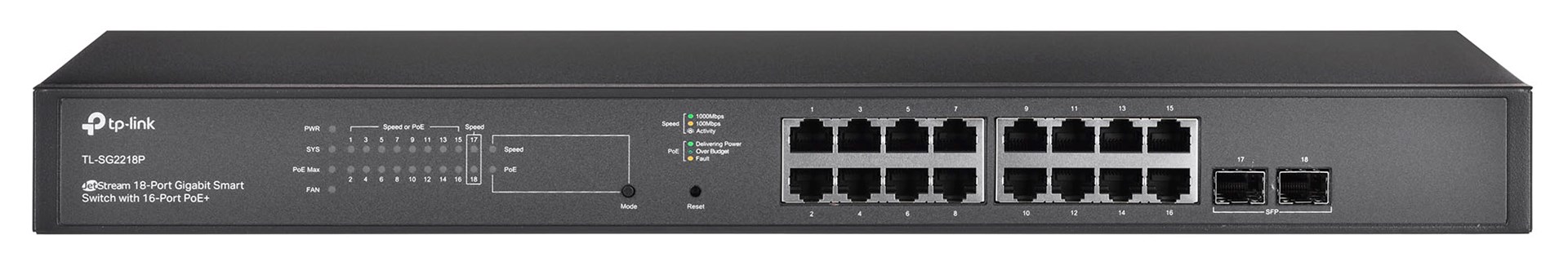 TP-Link JetStream 18 portu gigabitu viedais