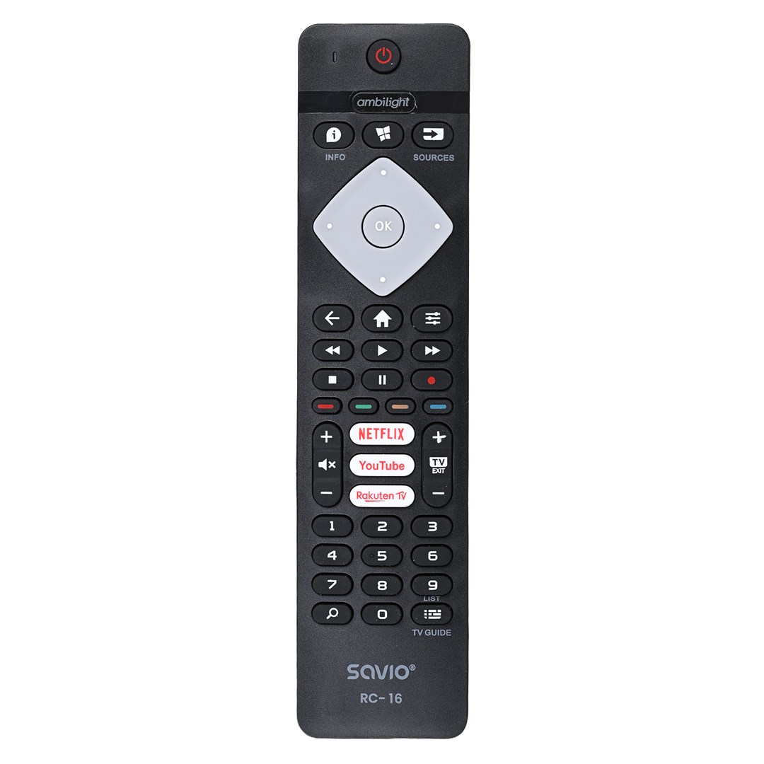 Savio universālā tālvadības pults/aizvietotājs Philips televizoriem