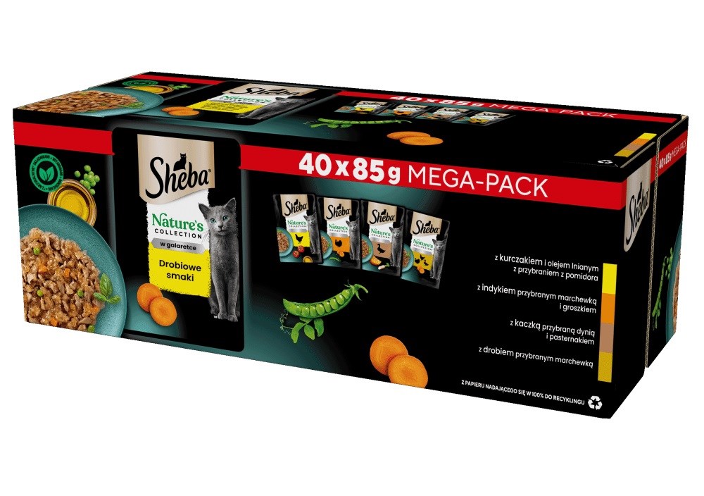 SHEBA Nature`s Collection mājputnu garšas želejā