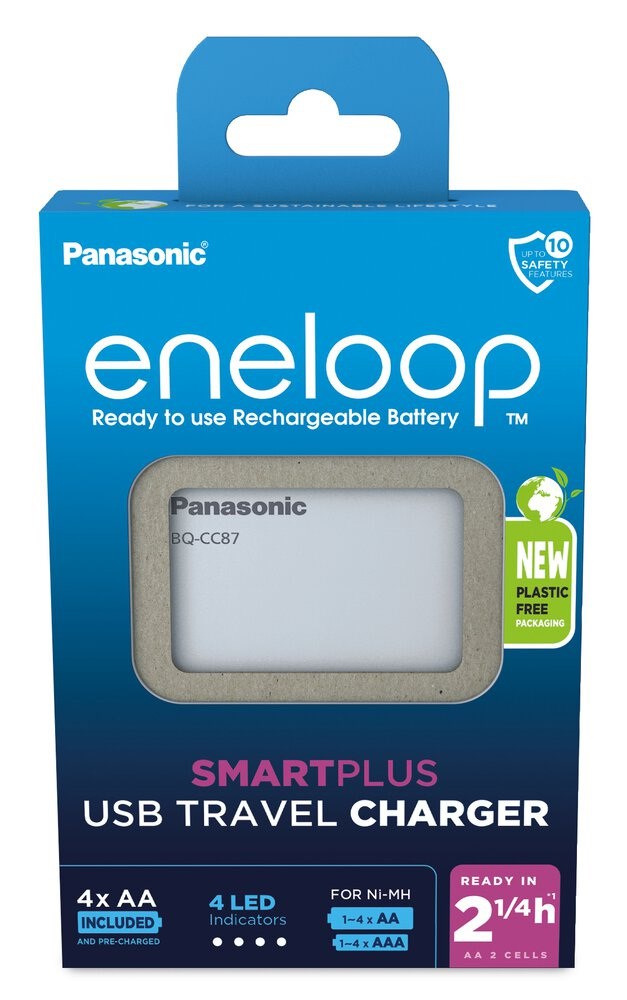 USB akumulatora lādētājs PANASONIC Eneloop Smartplus