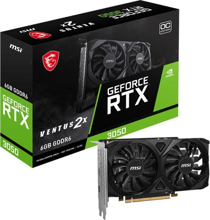 Grafikas karte. MSI GeForce RTX 3050