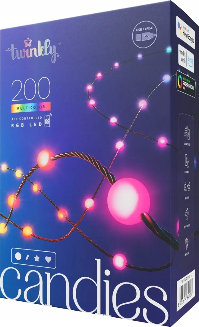 Twinkly Candies LED Ziemassvētku eglītes lampiņas