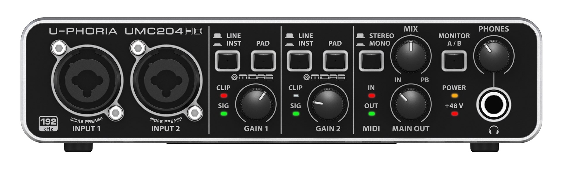 Behringer UMC204HD papildu mūzikas aprīkojums
