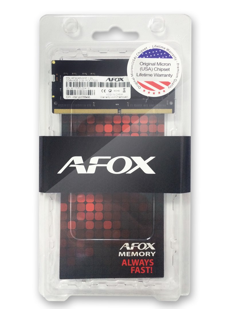 AFOX SO-DIMM DDR4 8GB 2400MHZ atmiņa