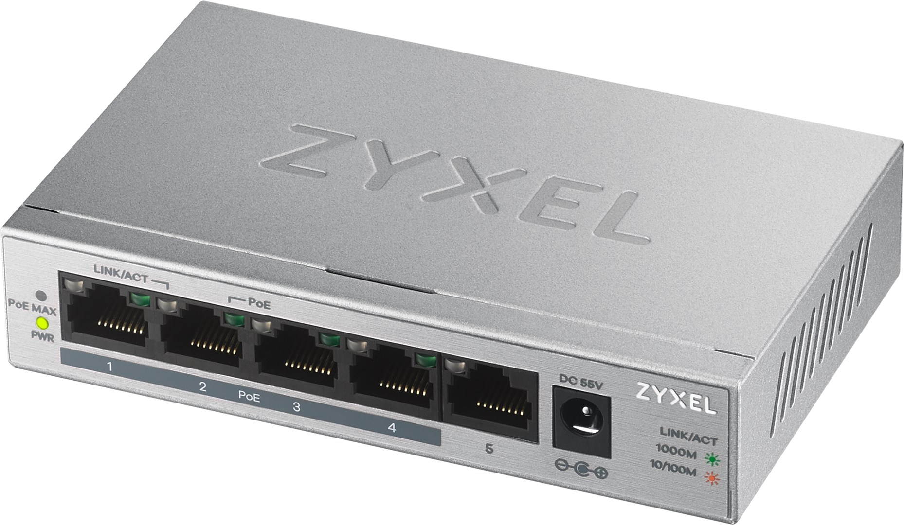 Zyxel GS1005HP nepārvaldīts gigabitu Ethernet (10/100/1000)