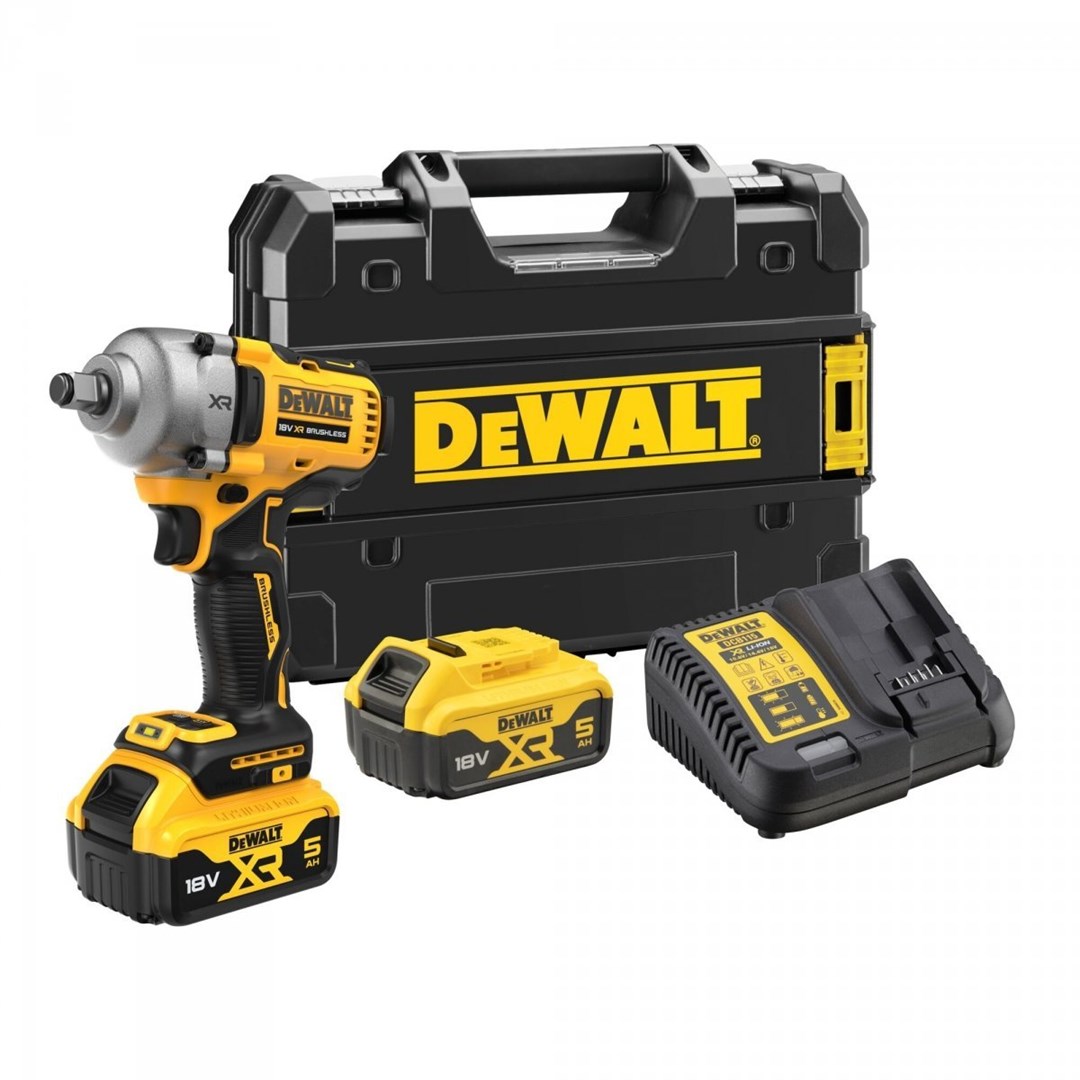 Smūginis veržliasukis DEWALT DCF891P2T 18V 2x5Ah XR 812Nm Geltonas, juodas