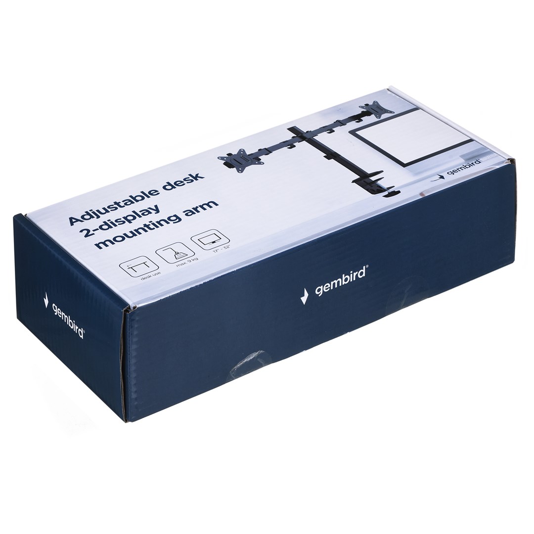 Gembird MA-D2-01 monitora stiprinājums / statīvs
