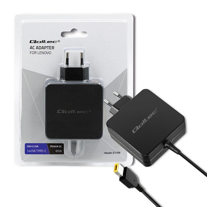 Qoltec 51766 strāvas adapteris Lenovo 65W