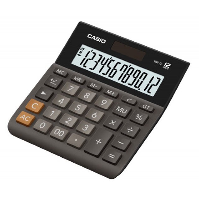 Casio MH-12BK-S melns biroja kalkulators ar