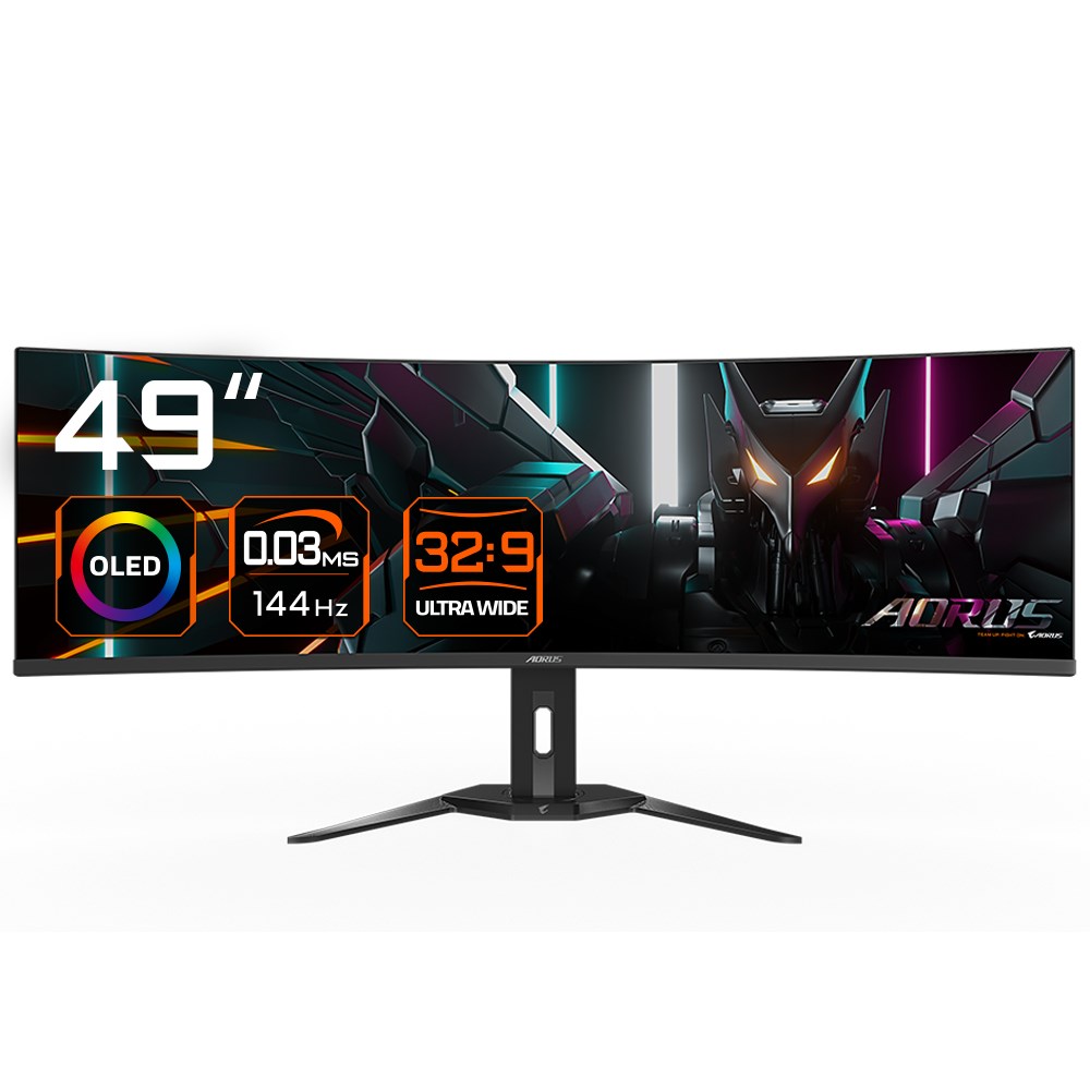 GIGABYTE CO49DQ OLED izliekts spēļu monitors