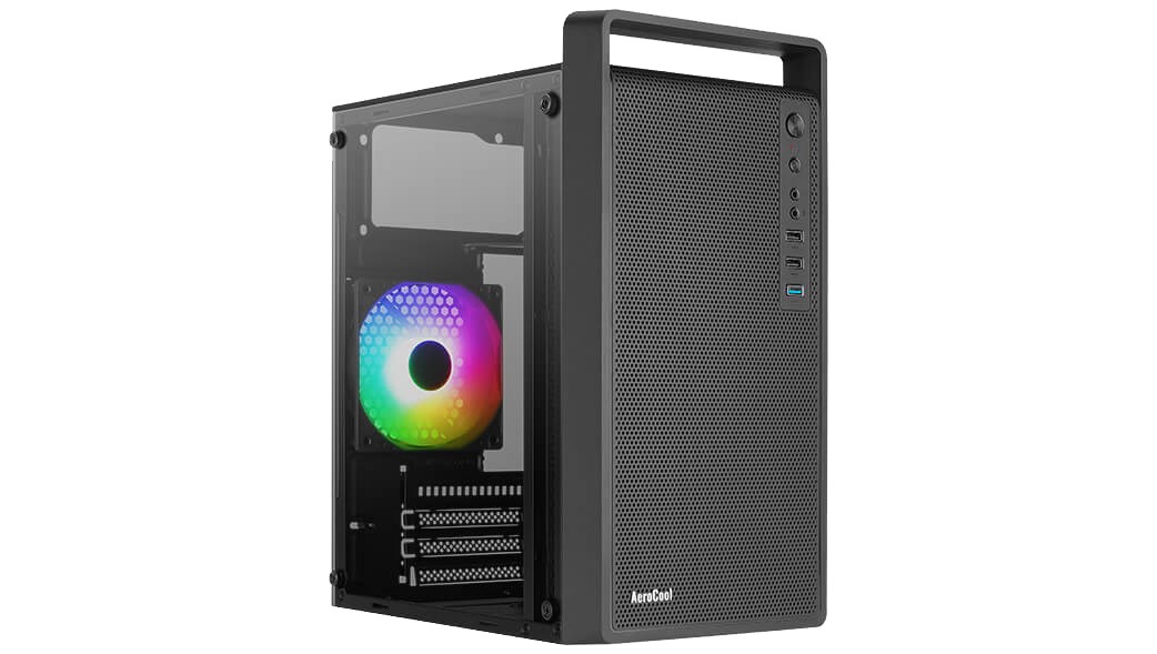 Korpuss Aerocool PGS CS-109-G-BK-v1 FRGB Melns